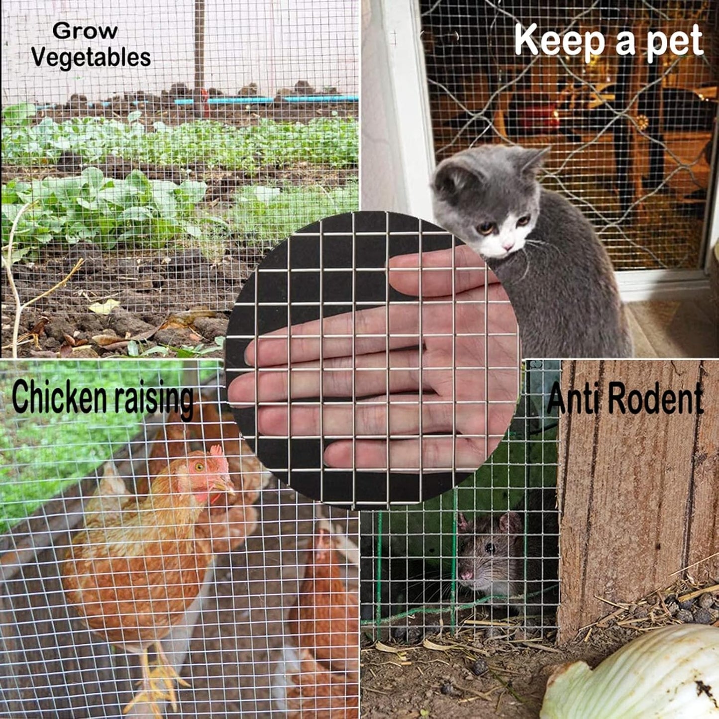 39" X 118" 304 Stainless Steel Welded Wire Mesh for Rodent Cages, Chicken Wire Garden Supports, and Snake Fencing