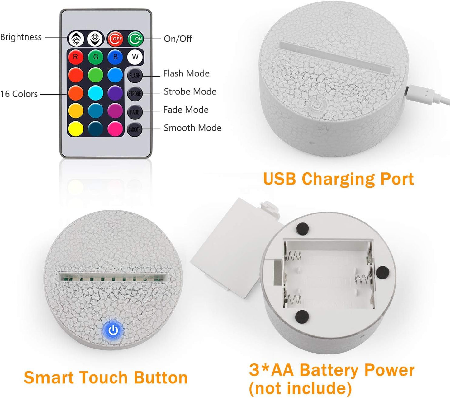 3D Gorilla Lamp for Kids - 16 Colors Changing Night Light Toy with Remote Control - Perfect Birthday & Christmas Gift for Boys, Girls, and Teens Age 2-9