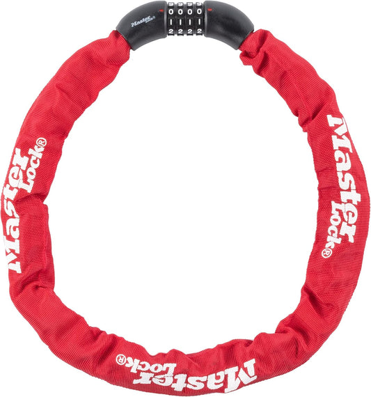 3ft Long Hardened Steel Chain with Resettable Combination Lock - 5/16in Diameter