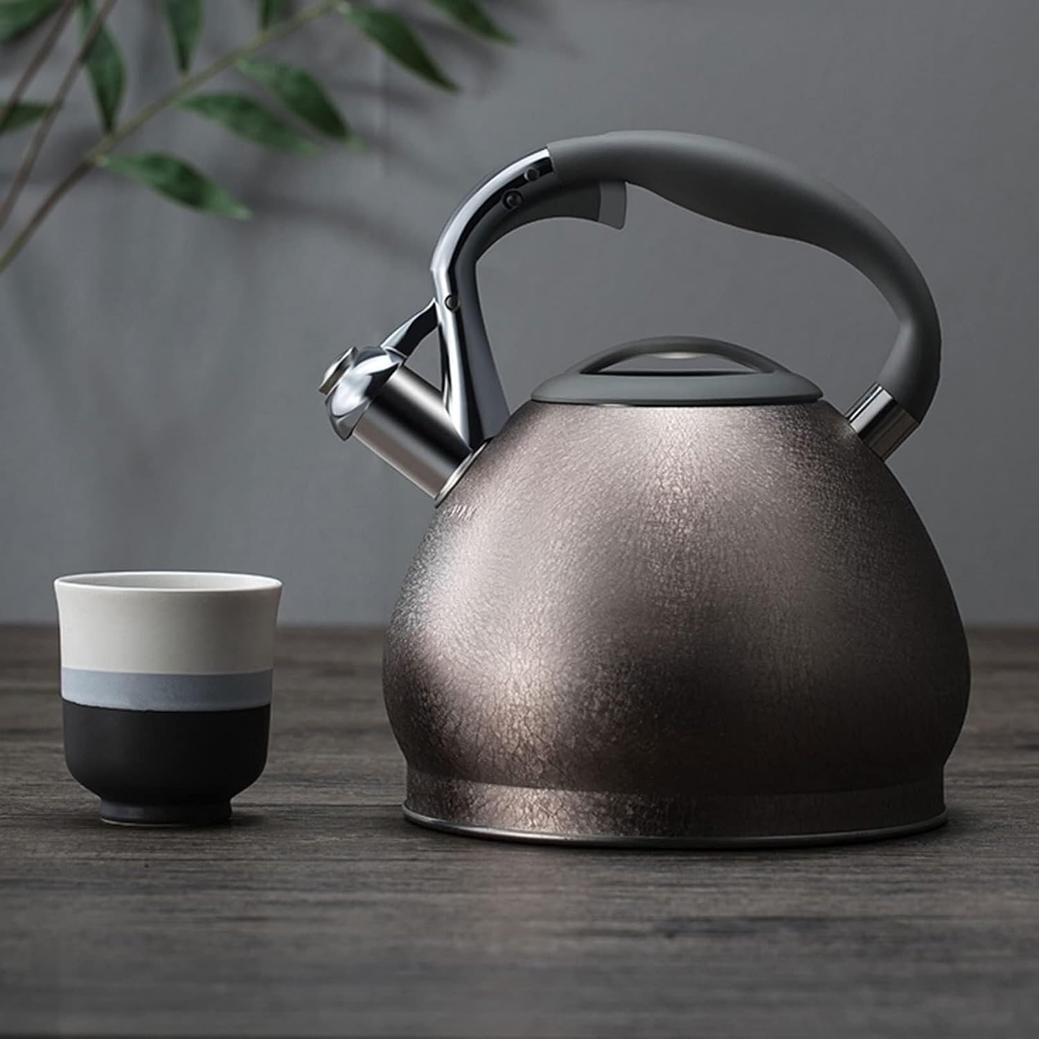 3L 304 Stainless Steel Whistling Tea Kettle with Heat-Proof Ergonomic Handle - Suitable for All Heat Sources