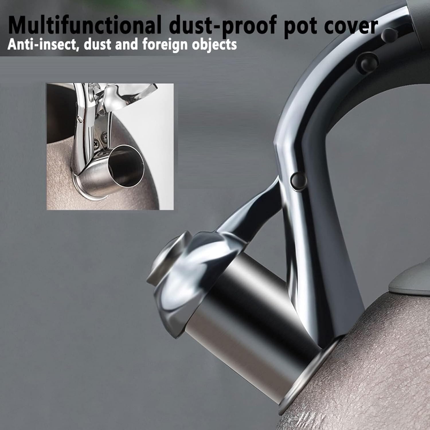 3L 304 Stainless Steel Whistling Tea Kettle with Heat-Proof Ergonomic Handle - Suitable for All Heat Sources