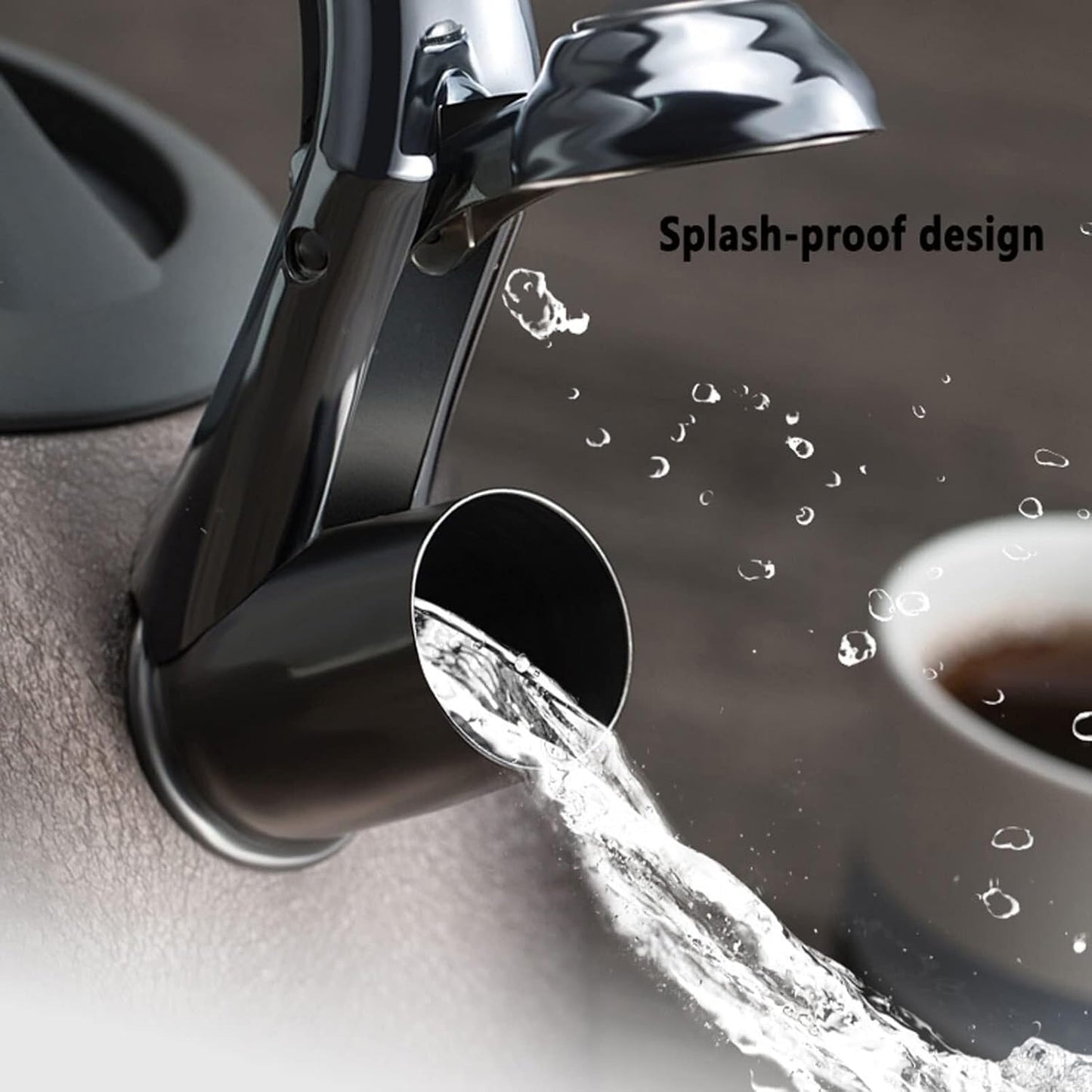 3L 304 Stainless Steel Whistling Tea Kettle with Heat-Proof Ergonomic Handle - Suitable for All Heat Sources