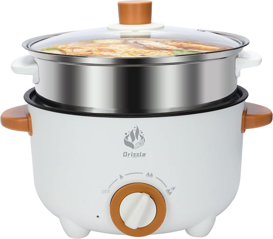 3L Multifunctional Hot Pot Cooker Skillet Steamer - Non-Stick Grill Pan for Frying, Stewing, and Stir-Frying - Perfect for Home, Office, or Dorm Cooking