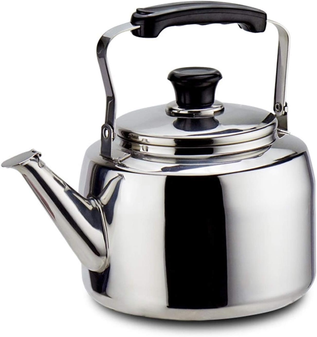 3L Stainless Steel Stovetop Tea Kettle with Whistle and Ergonomic Handle - Food Grade Teapot