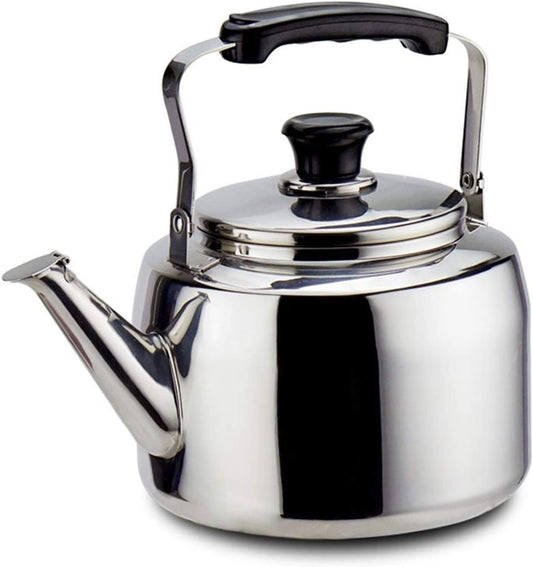 3L Stainless Steel Stovetop Tea Kettle with Whistle and Ergonomic Handle - Food Grade Teapot