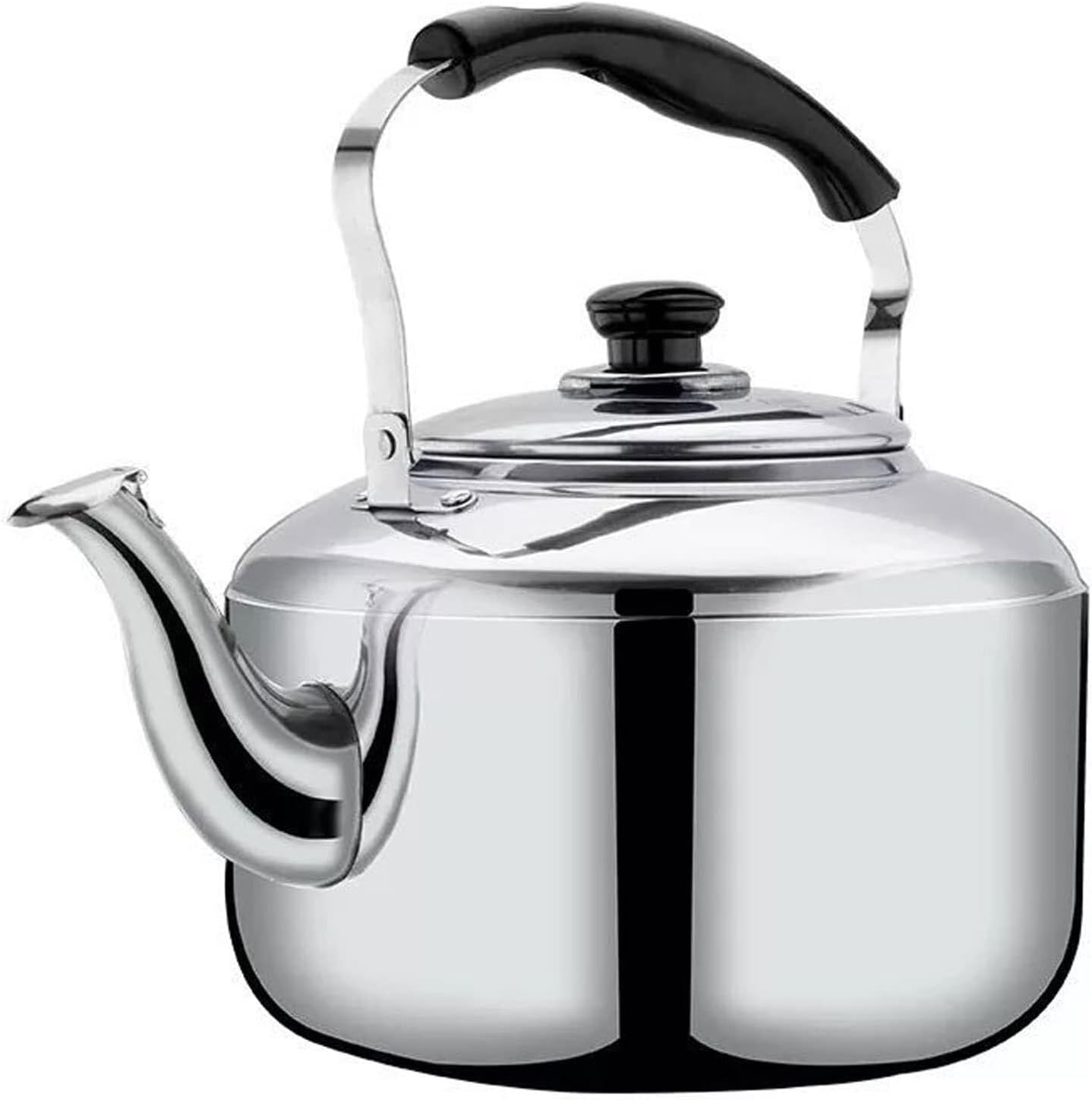 3L Stainless Steel Whistling Tea Kettle - Quick Heating Stovetop Pot for Water, Coffee, and Tea