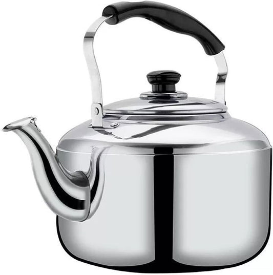 3L Stainless Steel Whistling Tea Kettle - Quick Heating Stovetop Pot for Water, Coffee, and Tea