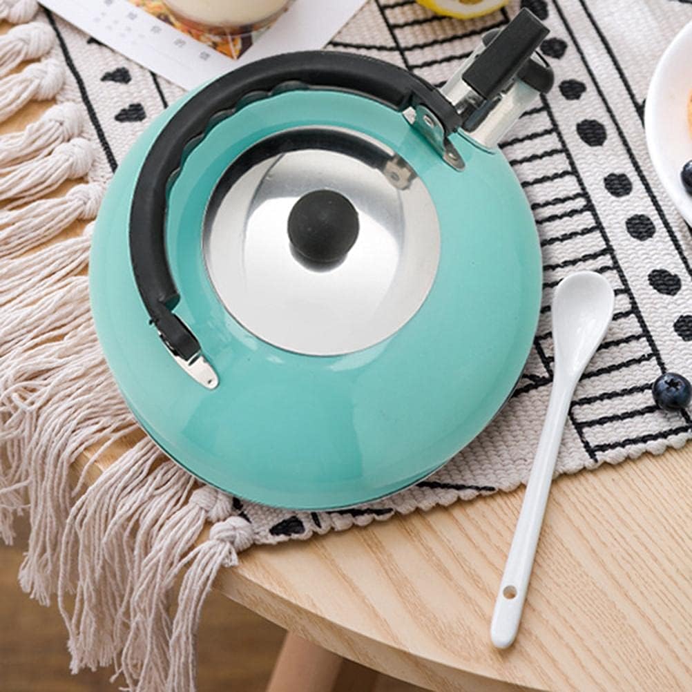 3L Stainless Steel Whistling Tea Kettle for Camping Trips - Lightweight & Durable - Sky Blue