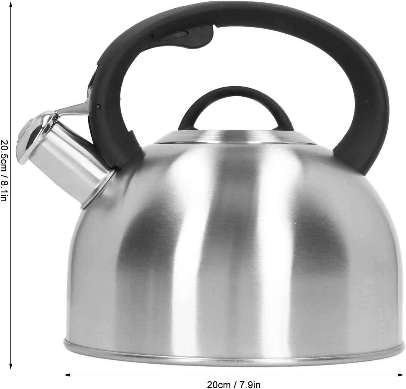 3L Stainless Steel Whistling Tea Kettle for Stove Top - Induction Compatible with Anti-Heat Handle - Easy to Clean - Ideal for Boiling Water, Coffee, or Milk