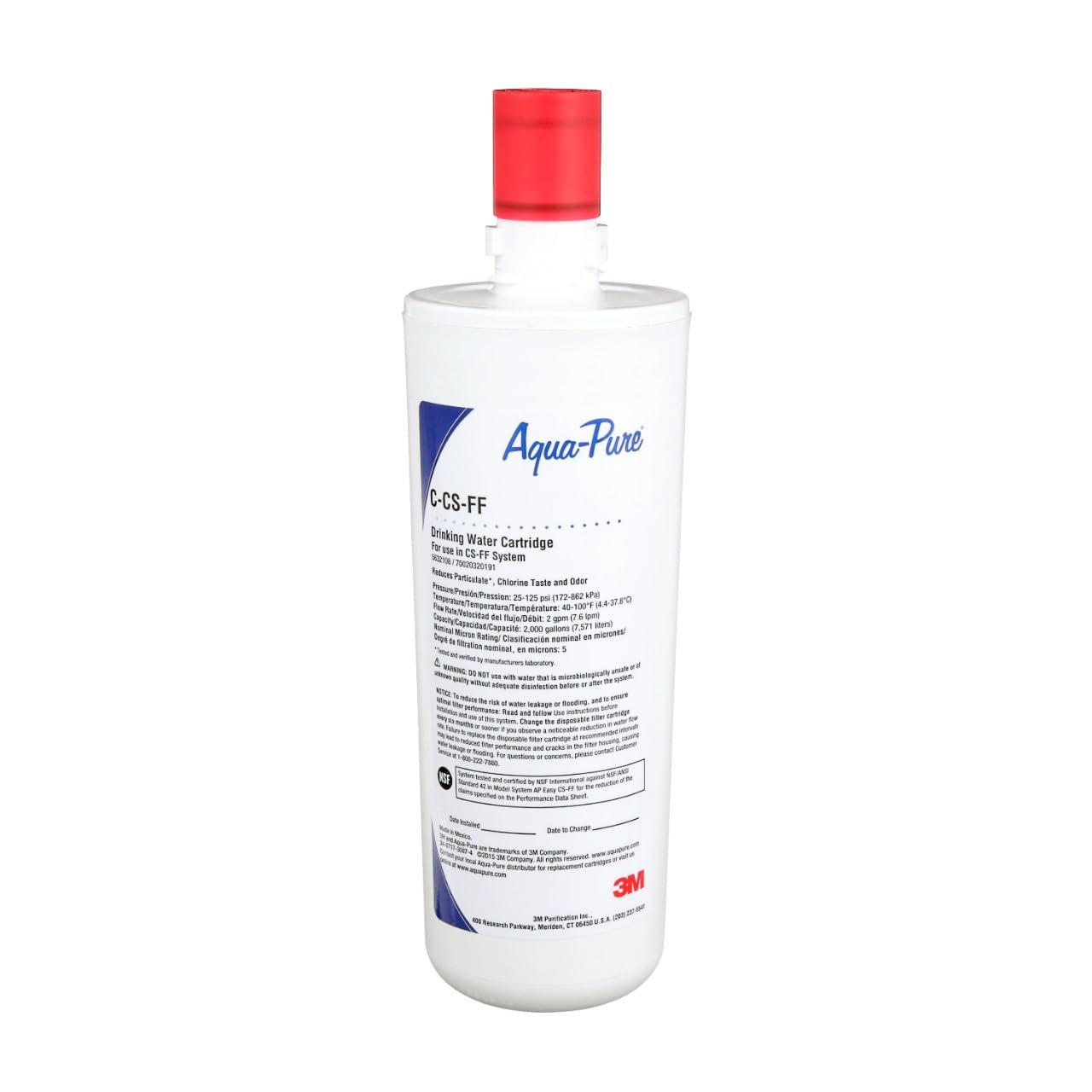 3M Aqua-Pure AP Easy C-CS-FF Under Sink Full Flow Replacement Cartridge - Compatible with CS-FF System