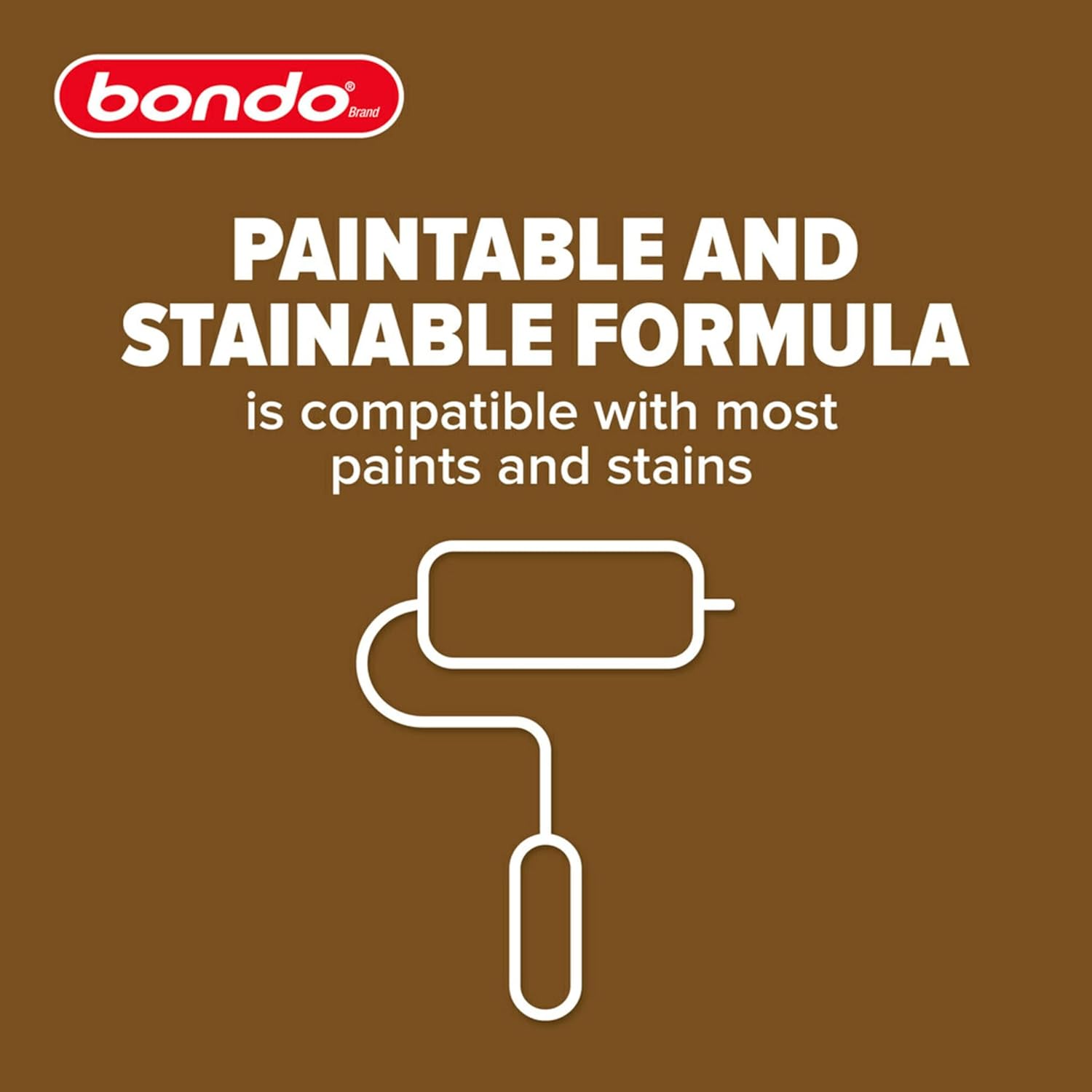 3M Bondo Wood Filler 30 oz with Hardner, Repairs Chips & Cracks in Wood - Sandable, Paintable, Stainable