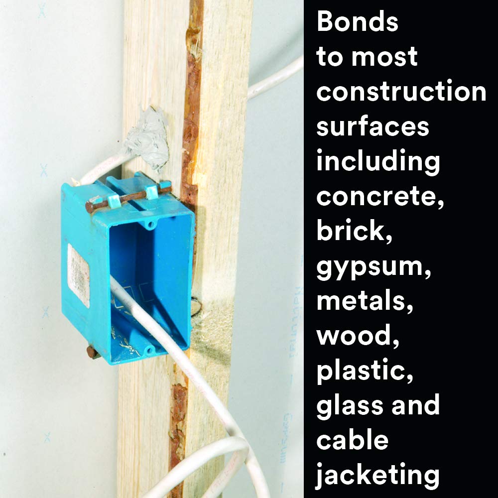 3M FB 136 Fire Block Sealant, Gray Color, High Temp & Smoke Resistant, 10.1 oz Cartridge