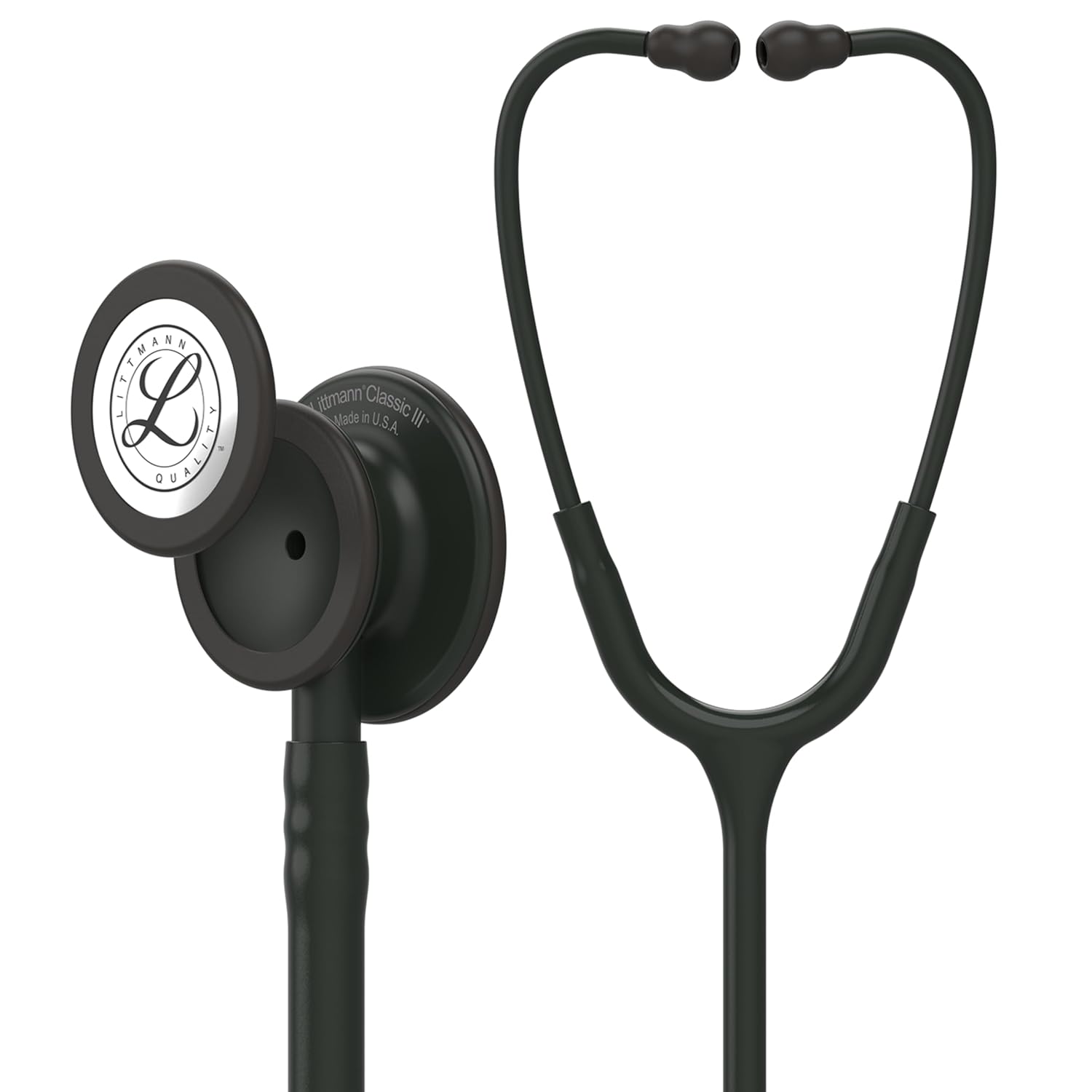 3M Littmann Classic III Stethoscope 5803, Stainless Steel Black-Finish Chestpiece, 27" Tube, Lightweight