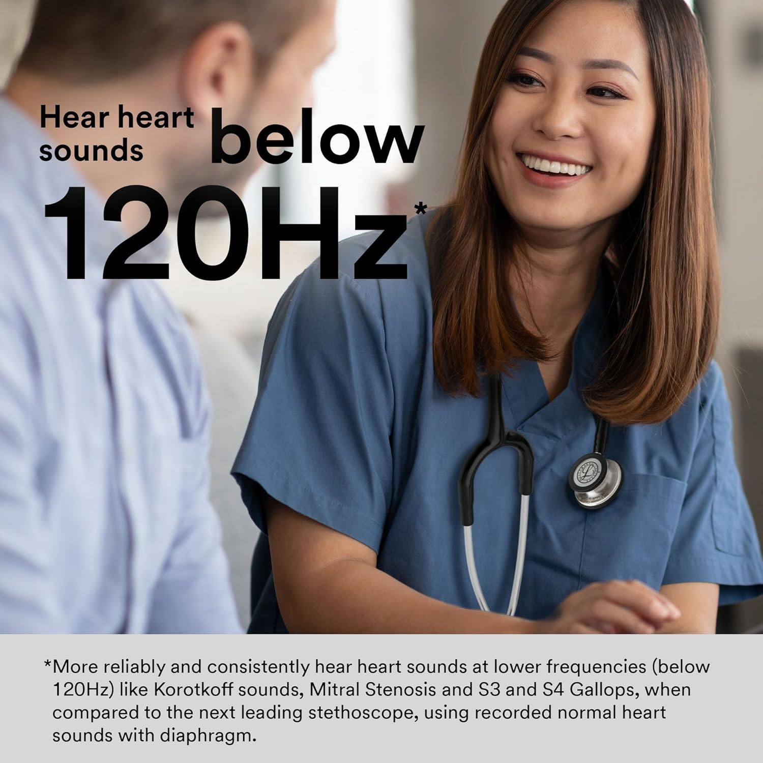 3M Littmann Classic III Stethoscope 5803, Stainless Steel Black-Finish Chestpiece, 27" Tube, Lightweight