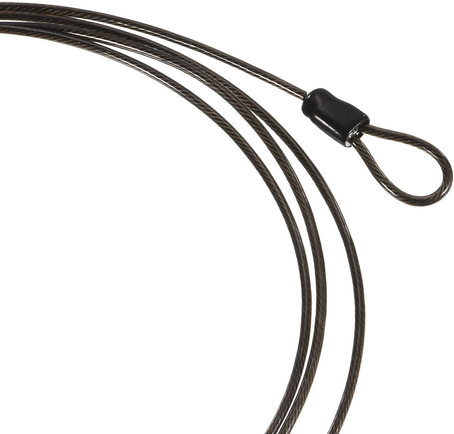 3mm Wire Shackle Padlock with 3-Digit Combination and Coated Lock Rope for Luggage & Doors - Rose Red & Black