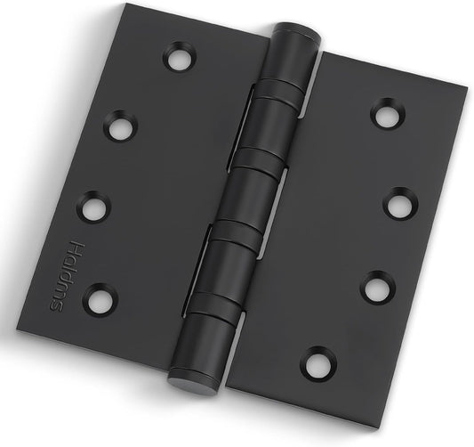 3PACK Heavy-Duty 4'' Matte Black 304 Stainless Steel Ball Bearing Door Hinges for Exterior Doors
