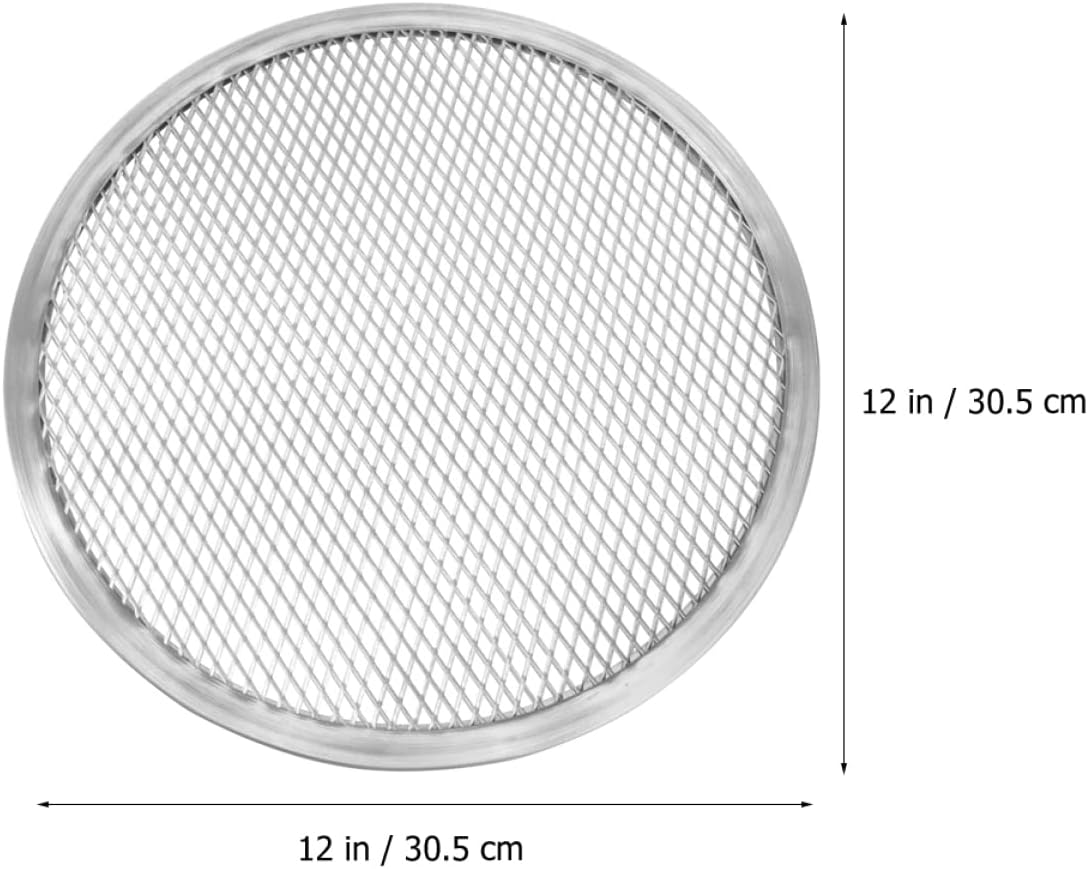 3pcs Aluminum Pizza Pan Set for Baking - Round Pie Pans for Kitchen, Reusable Serving Tray in Silver Color