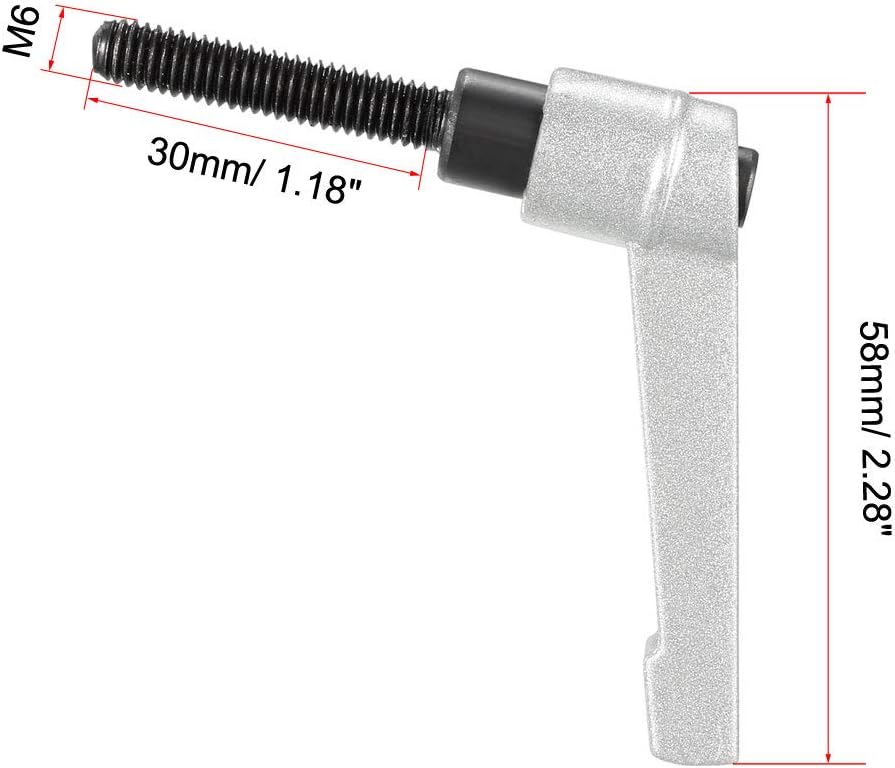 3pcs uxcell M6 x 30mm Adjustable Clamping Lever Handles with Quick Release Screw and Locking Lever