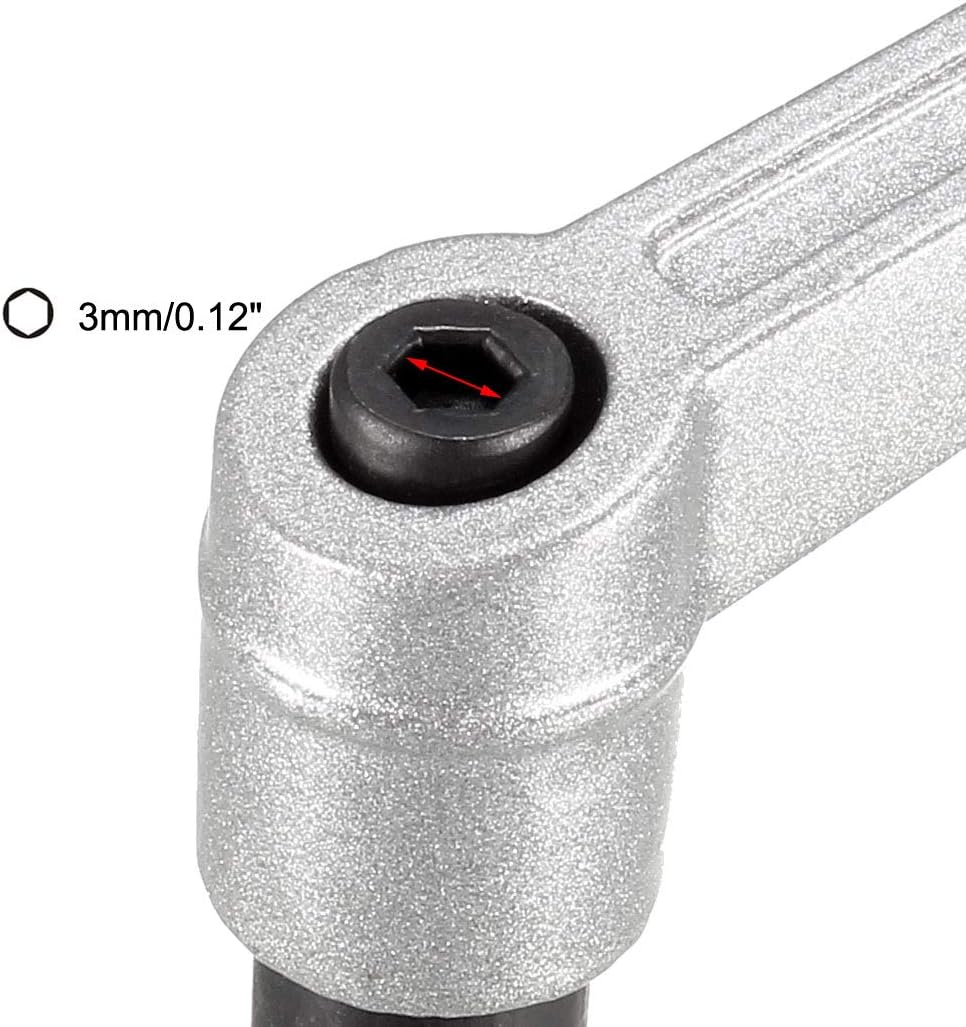 3pcs uxcell M6 x 30mm Adjustable Clamping Lever Handles with Quick Release Screw and Locking Lever