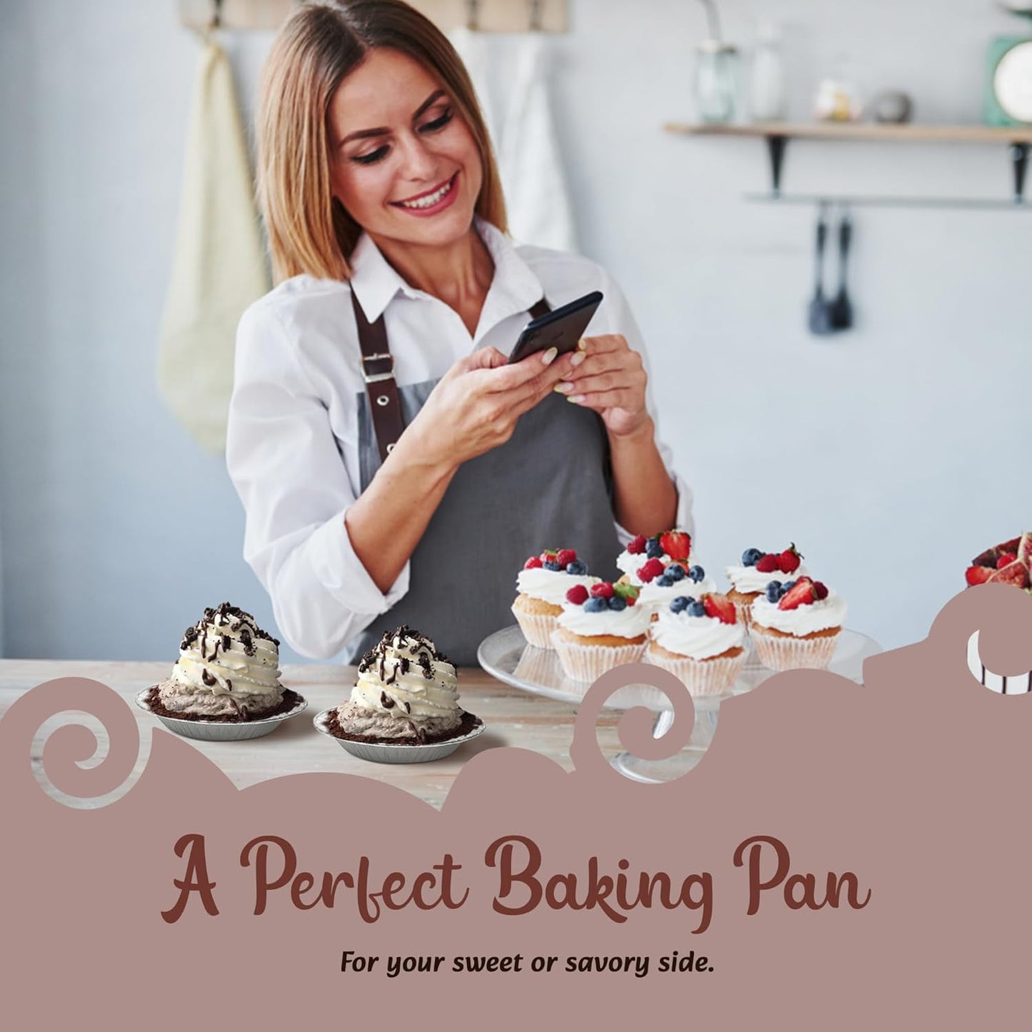 4 1/4" Round Disposable Aluminum Tart Pan - Freezer Safe Foil Pan for Cakes & Pies - Baking & Storing Food - Pack of 2000