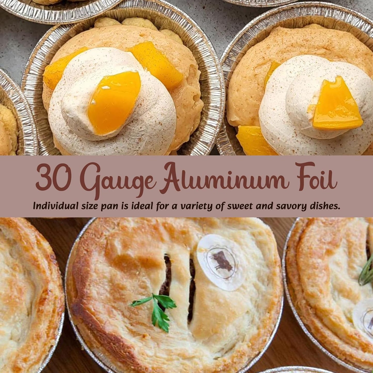 4 1/4" Round Disposable Aluminum Tart Pan - Freezer Safe Foil Pan for Cakes & Pies - Baking & Storing Food - Pack of 2000