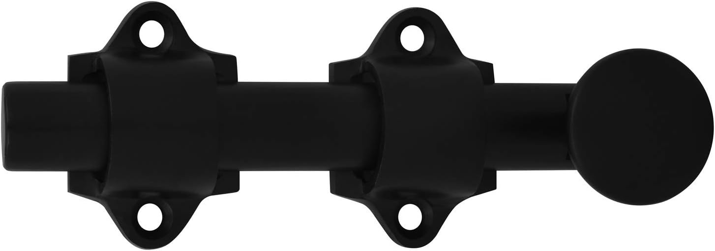 4" Black Heavy Duty Solid Brass Dutch Door Surface Bolt by Nuk3y