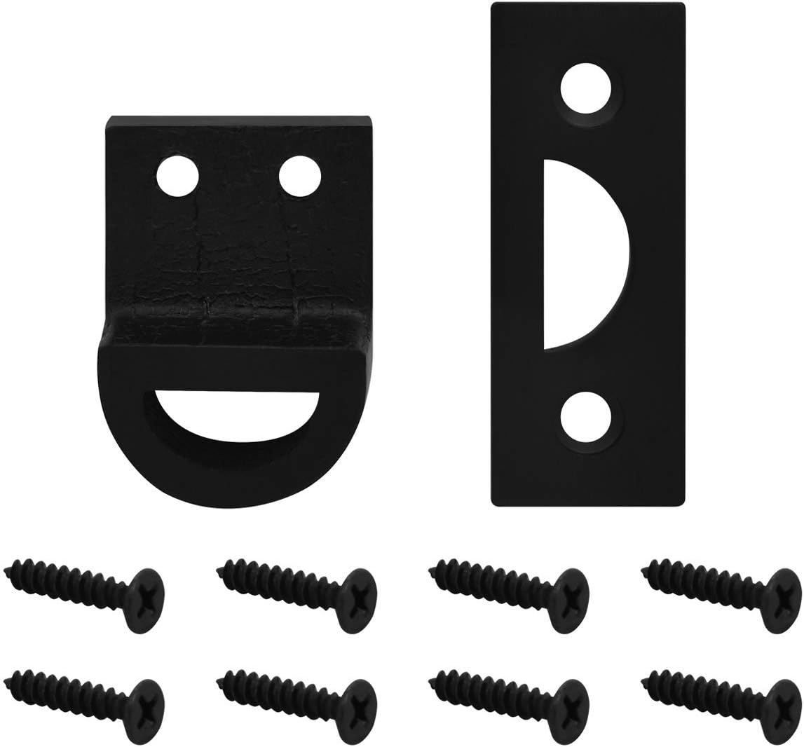 4" Black Heavy Duty Solid Brass Dutch Door Surface Bolt by Nuk3y