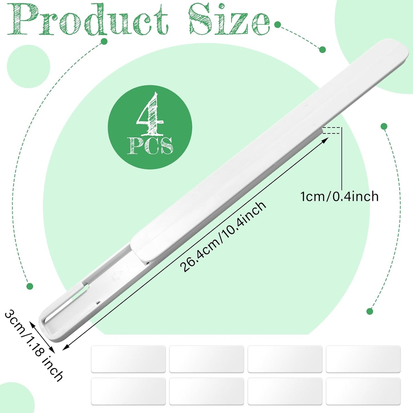 4-Count CroBlissful Adhesive Drawer Sliders for Cabinets & Office Organizers - Easy Glide Replacement Rails for School Supplies