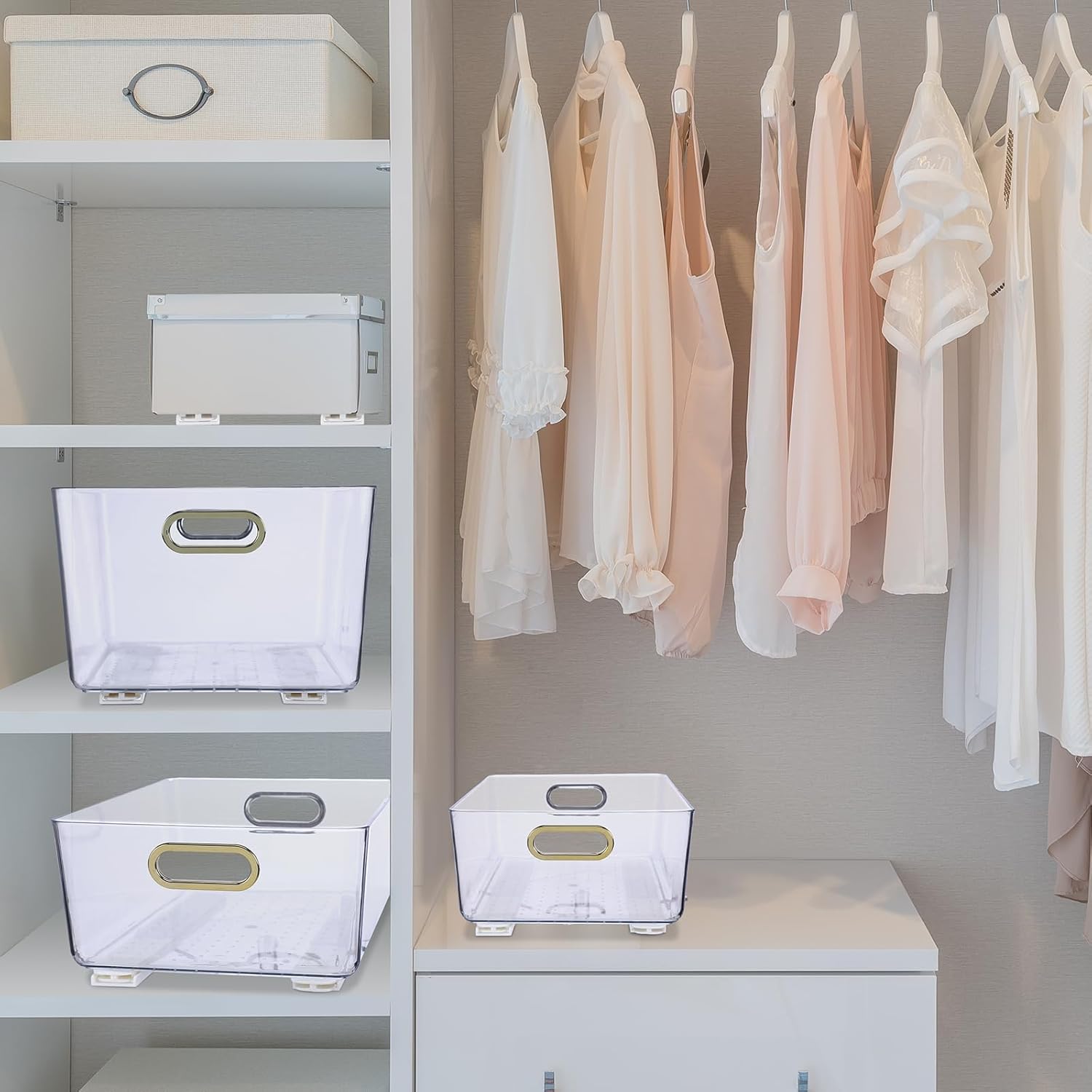 4-Count CroBlissful Adhesive Drawer Sliders for Cabinets & Office Organizers - Easy Glide Replacement Rails for School Supplies