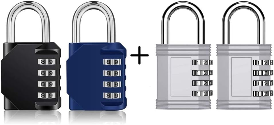 4 Digit Combination Lock for Outdoor Use - Gym, School, Fence, Toolbox, Gate - ZHEGE Padlock