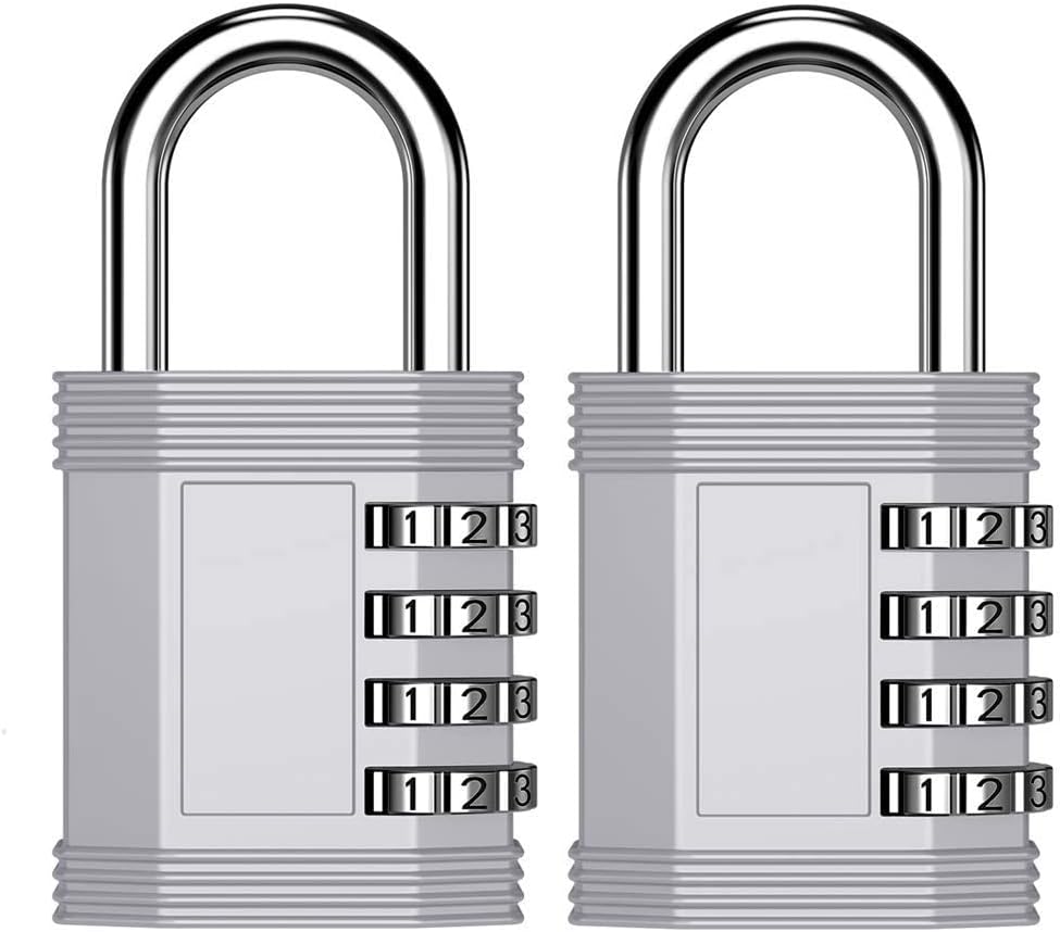 4 Digit Combination Lock for Outdoor Use - Gym, School, Fence, Toolbox, Gate - ZHEGE Padlock