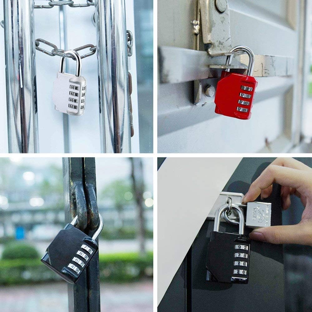 4 Digit Combination Lock for Outdoor Use - Gym, School, Fence, Toolbox, Gate - ZHEGE Padlock