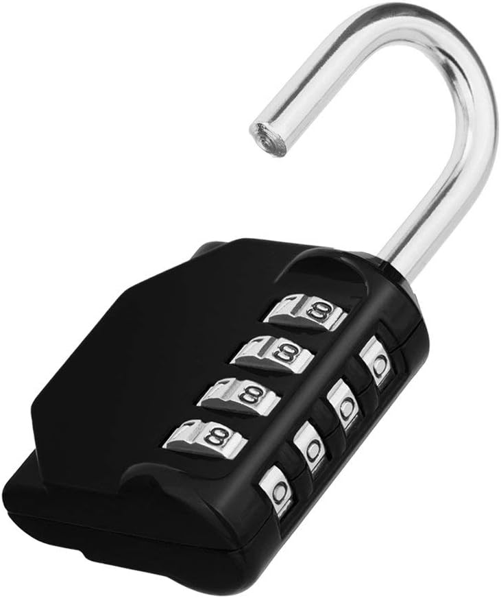 4 Digit Combination Locker Lock for Gym, School, Gates, Doors, Fence, and Storage - ZHEGE Outdoor Padlock