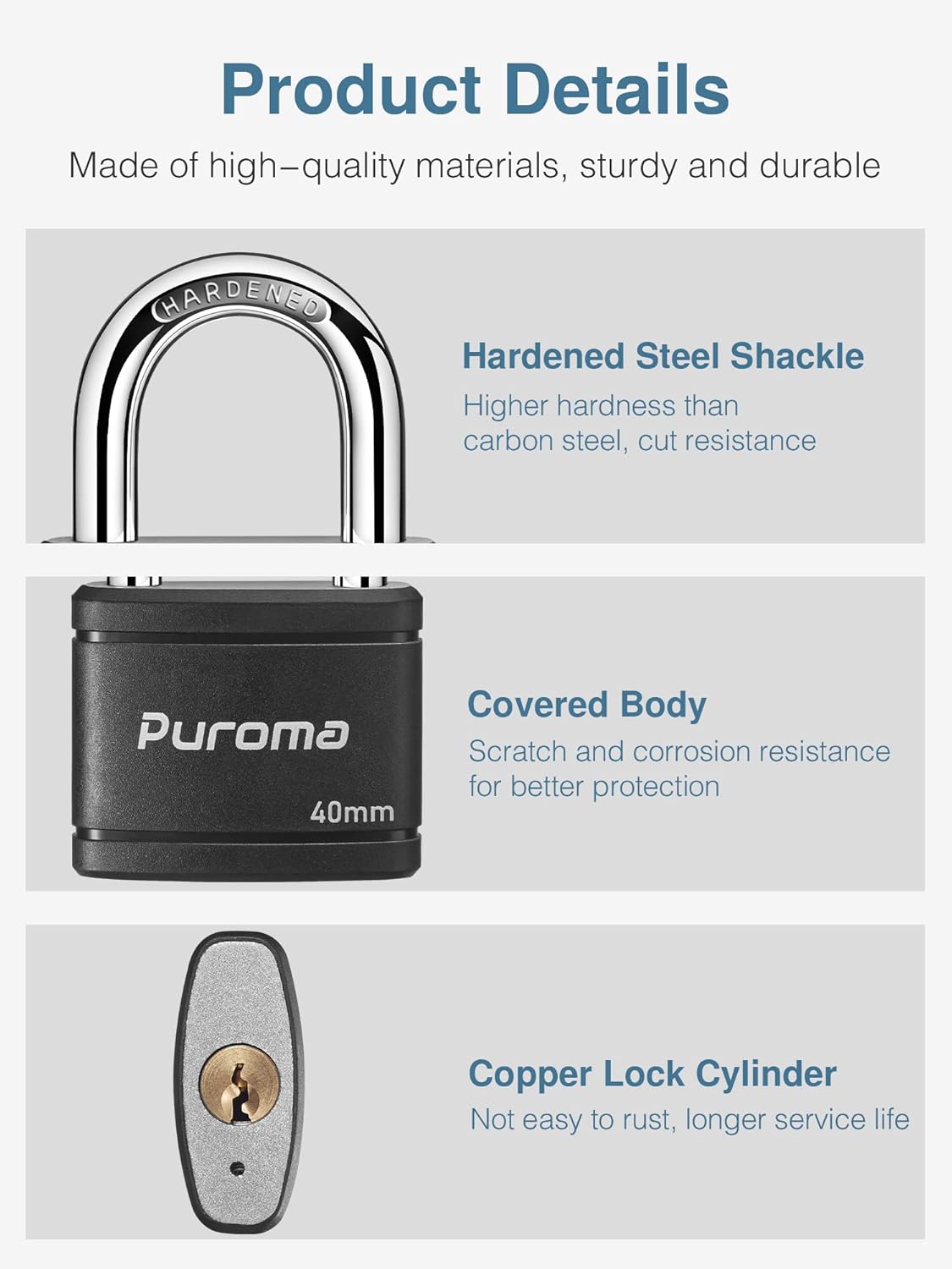 4 Digit Combination Locks & Keyed Padlocks Set for School Gym Locker, Outdoor Gate, Fence, Cabinet - Heavy-Duty Waterproof Design