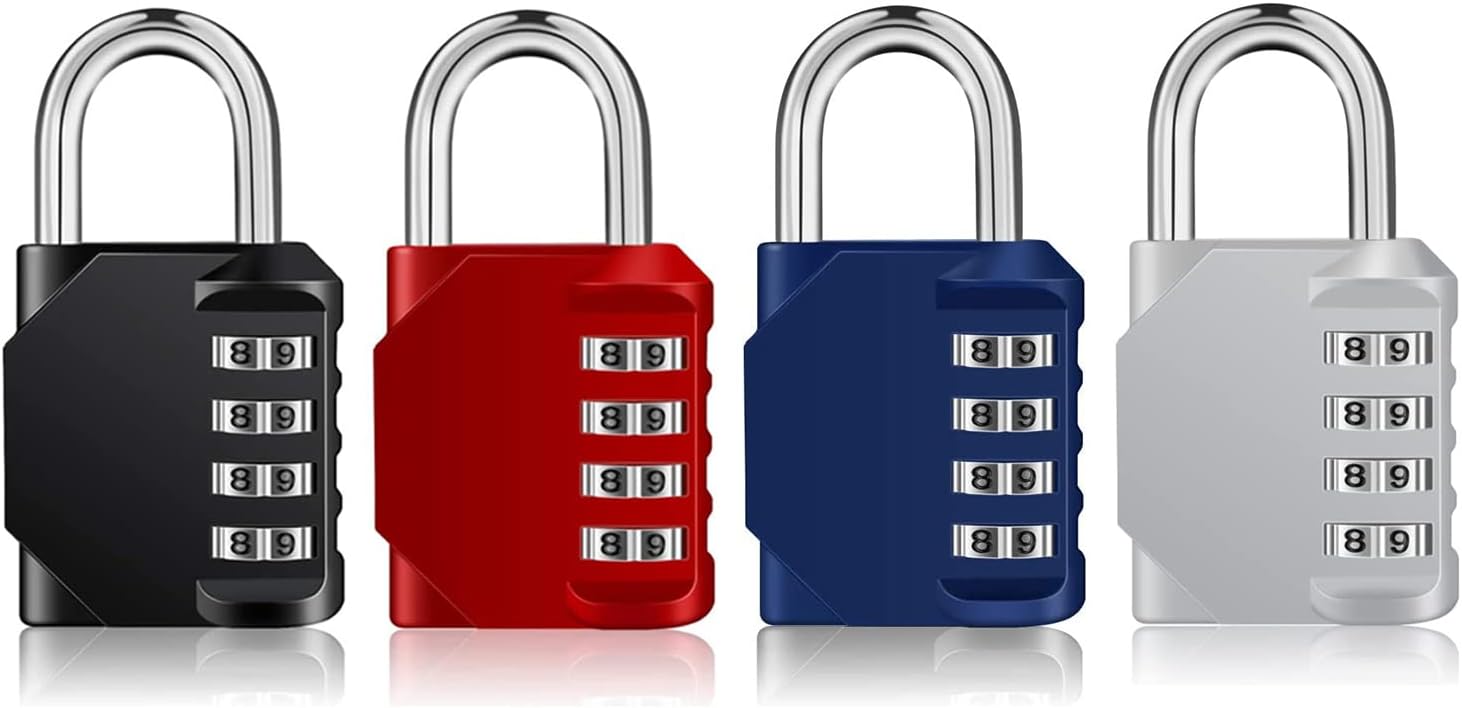 4 Digit Outdoor Combination Padlock for Gym, School, Gates, Doors, Hasps and Storage by ZHEGE