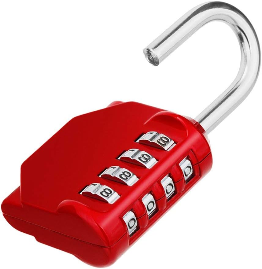 4 Digit Outdoor Combination Padlock for Gym, School, Gates, Doors, Hasps and Storage by ZHEGE