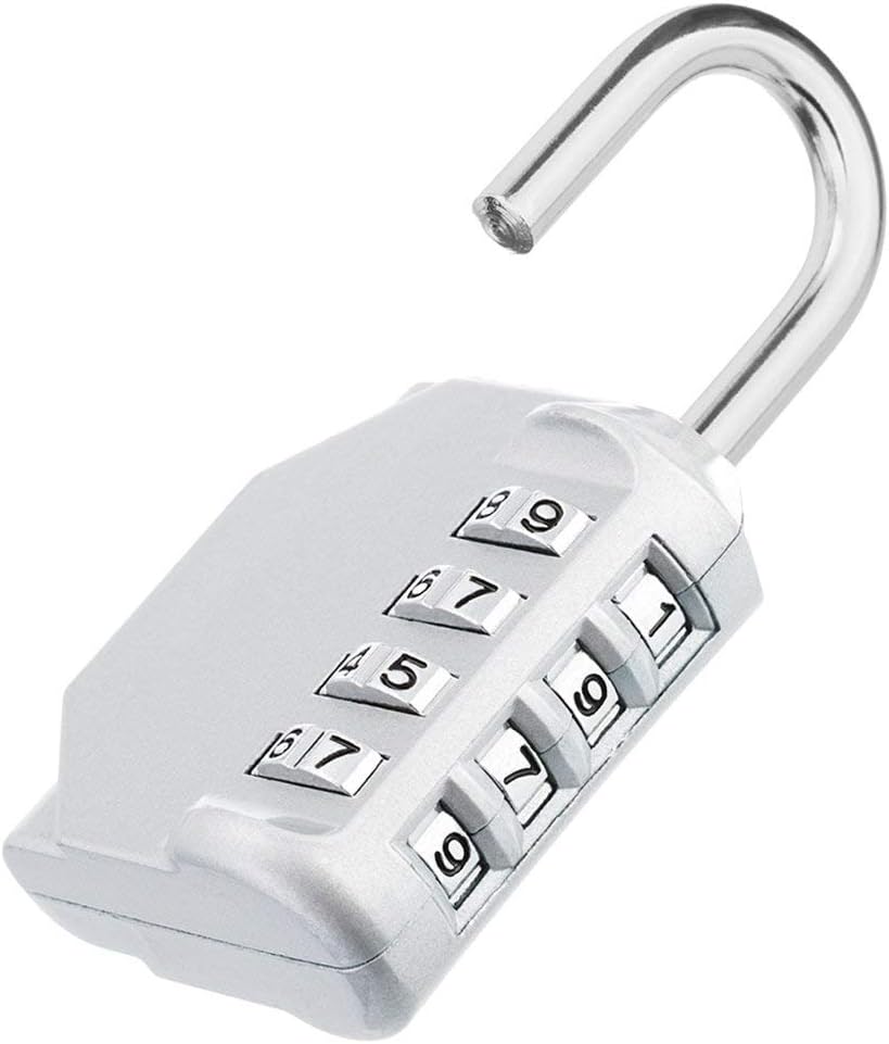 4 Digit Outdoor Combination Padlock for Gym, School, Gates, Doors, Hasps and Storage by ZHEGE