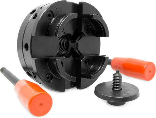 4-Inch 4-Jaw Self-Centering Chuck Set for WEN LA4444 Lathe with 1-Inch x 8TPI Thread