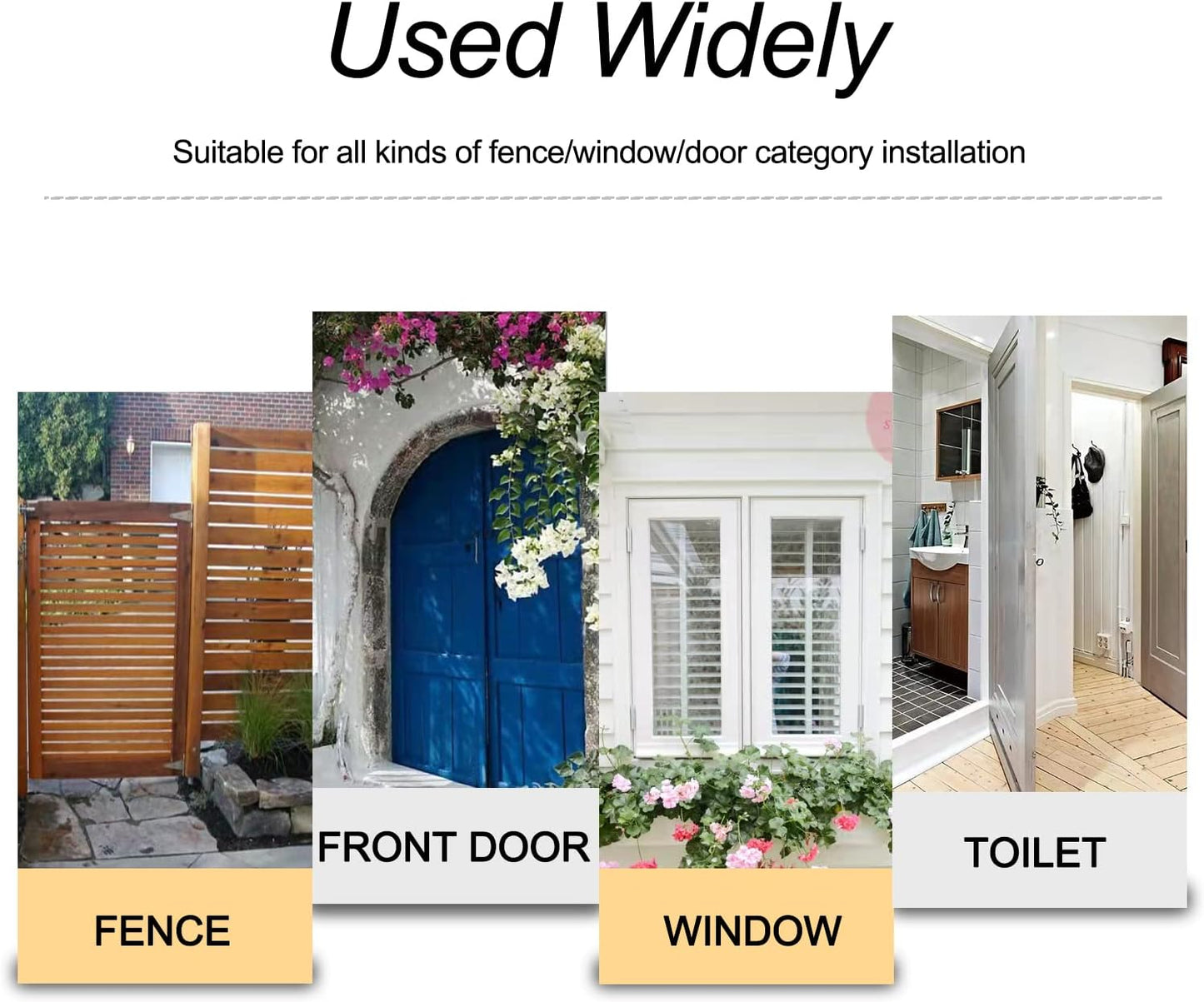 4 inch Siding Bolt Latch for Wood Fences, Shed Doors, Yard Doors - 2 Pack