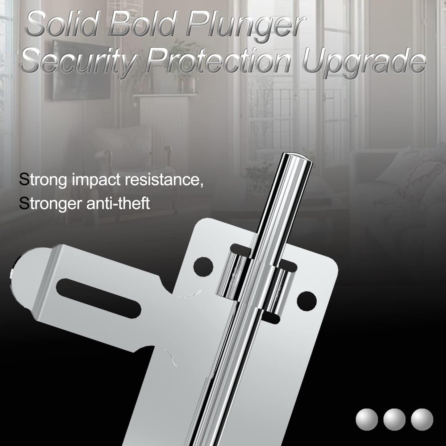 4 inch Siding Bolt Latch for Wood Fences, Shed Doors, Yard Doors - 2 Pack