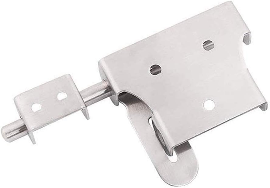4 Inch Stainless Steel Sliding Bolt Gate Latch with Security Hasp and Padlock Hole - Heavy Duty Barrel Bolt - WildKart