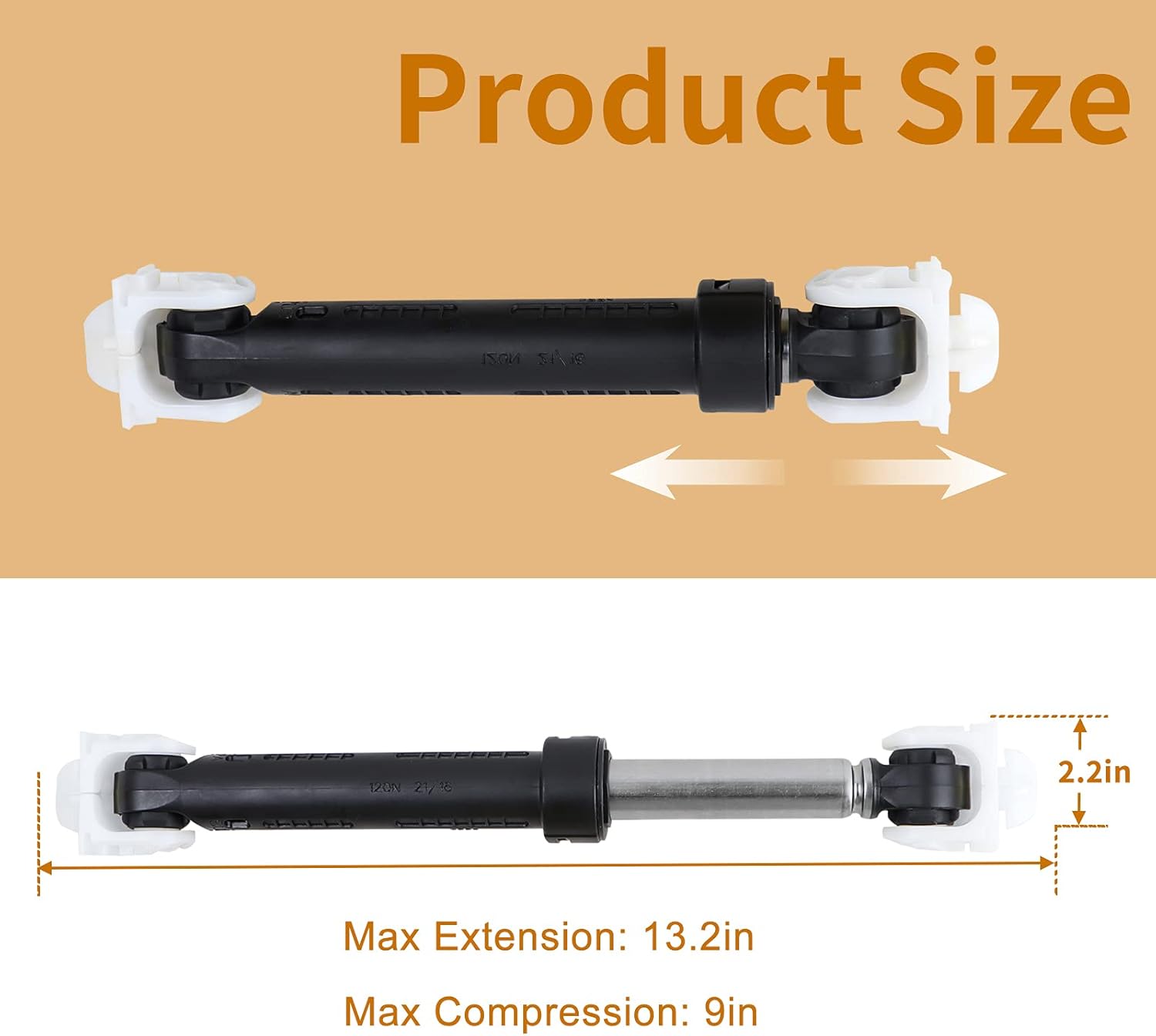 4 Pack 8182703 Washer Shock Absorber Compatible with Kenmore/Maytag/Whirlpool/KitchenAid Washers - Replaces WP8182703, 8181646 - High-Quality Replacement Parts