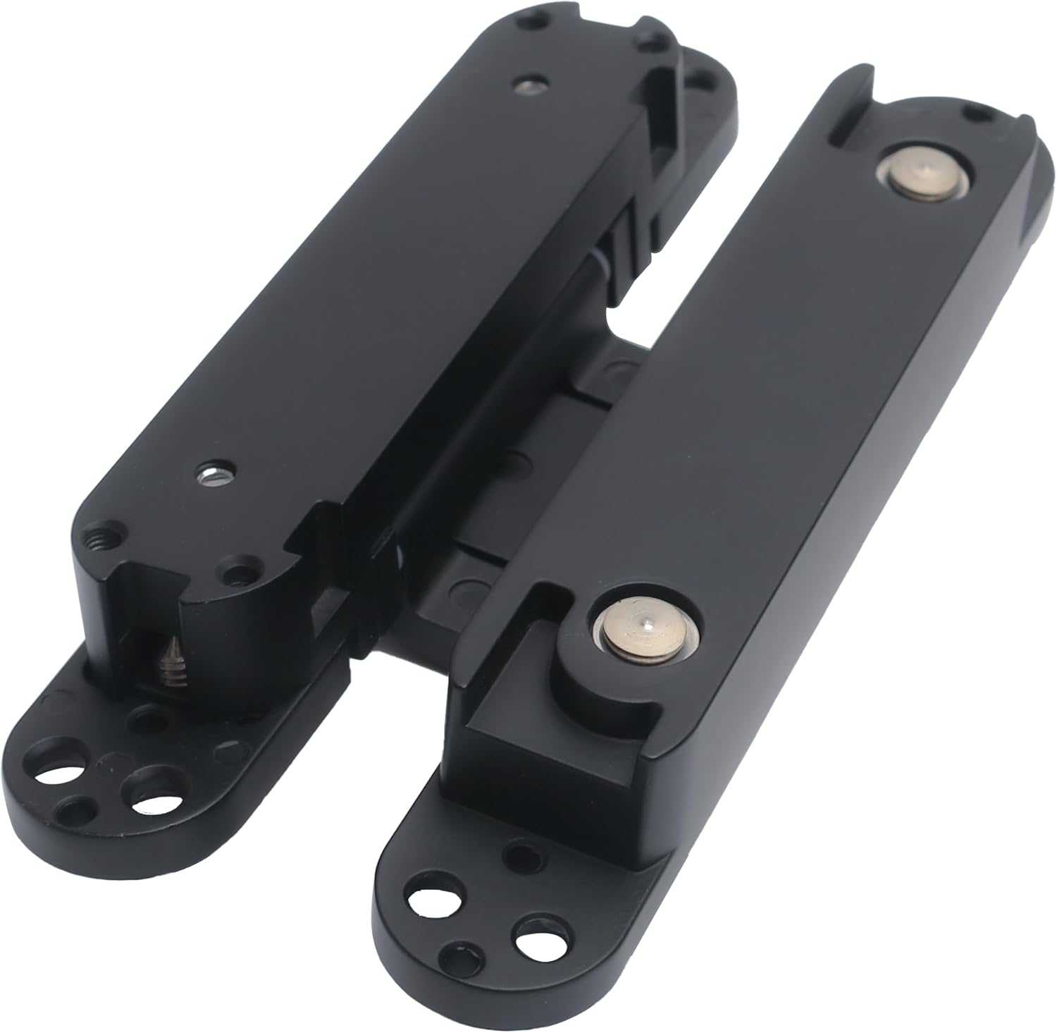 4-Pack AnvFlik 6" Heavy Duty Black Hidden Door Hinges, Zinc Alloy Concealed Hinges 6"x2.5"x1", 180° Swing, 3 Way Adjustable Hinge