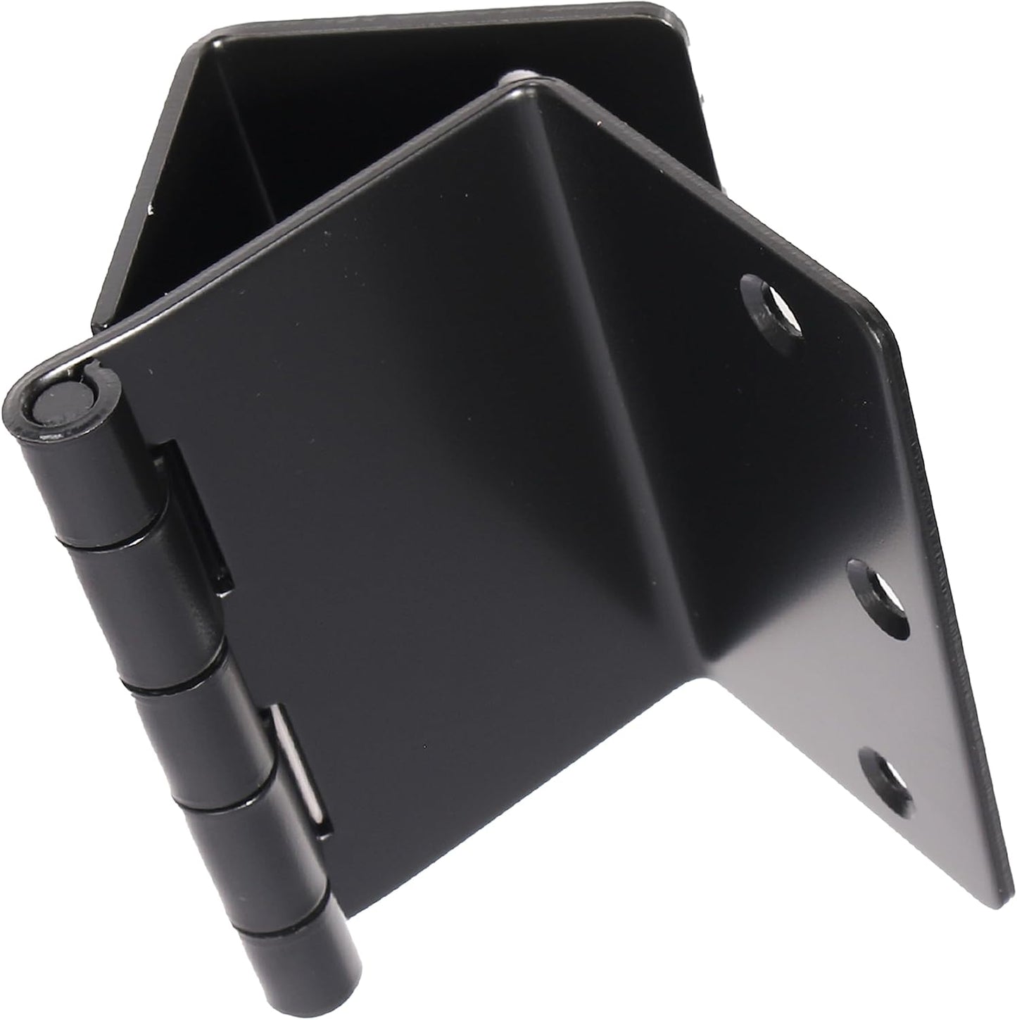 4-Pack BENERAY Heavy Duty Expandable Door Hinges - 3.5" Offset, SPCC Black Matte Finish, 1/4" Radius Corner - Interior Swing Out Hinge with Holes & Screws