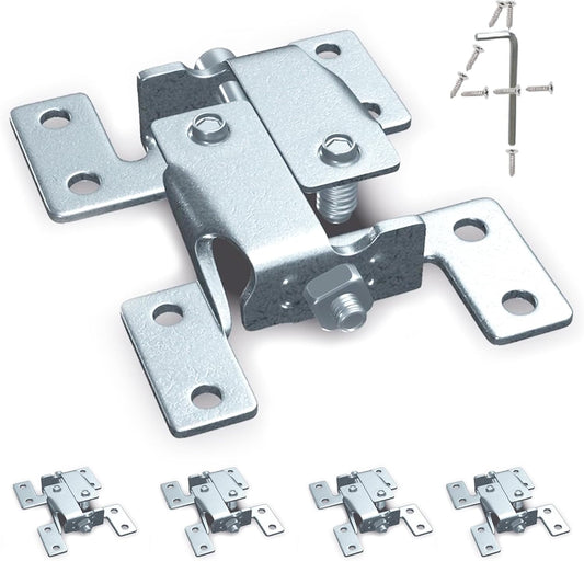 4-Pack Blue Horizon Double Action Flip Bolt Fasteners for Countertop Table Connector Kit - Miter Draw Bolt Joint Seam Woodwork Hardware