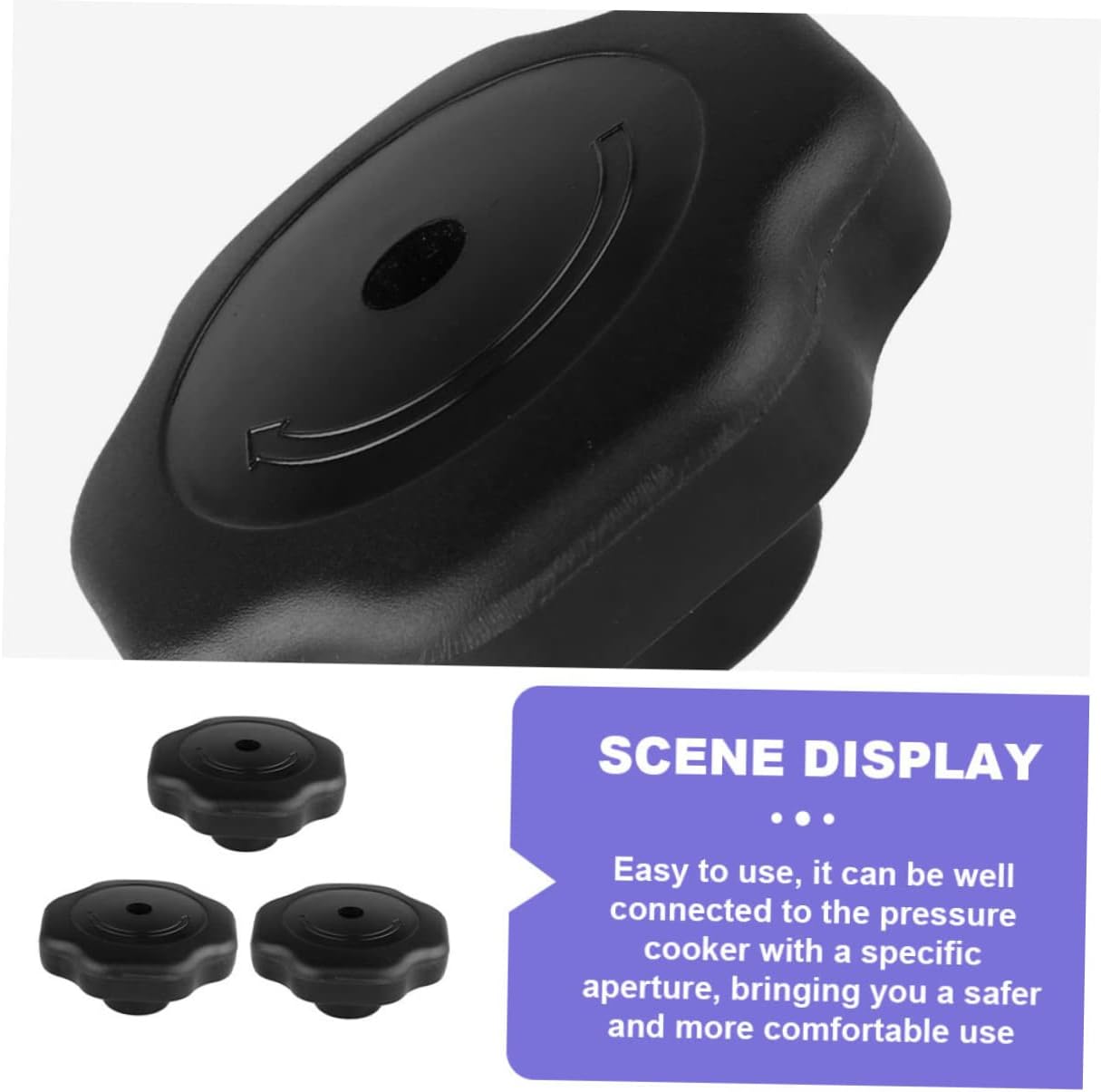 4-Pack Garneck Pressure Cooker Knob Set for Cooking, Steaming, and Baking - Replacement Valve and Handle for Cookware