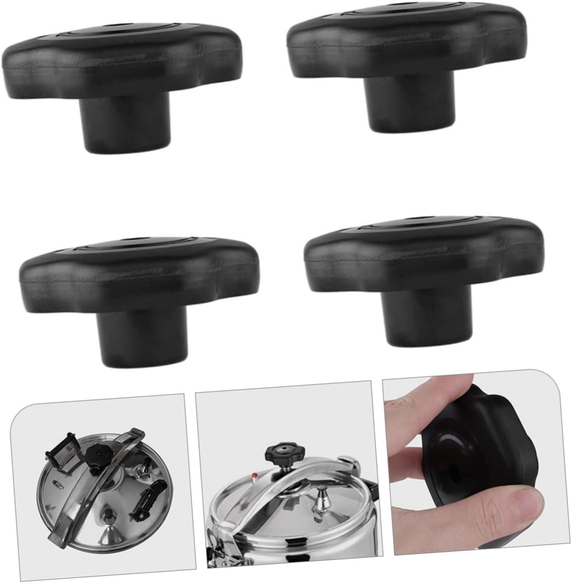 4-Pack Garneck Pressure Cooker Knob Set for Cooking, Steaming, and Baking - Replacement Valve and Handle for Cookware
