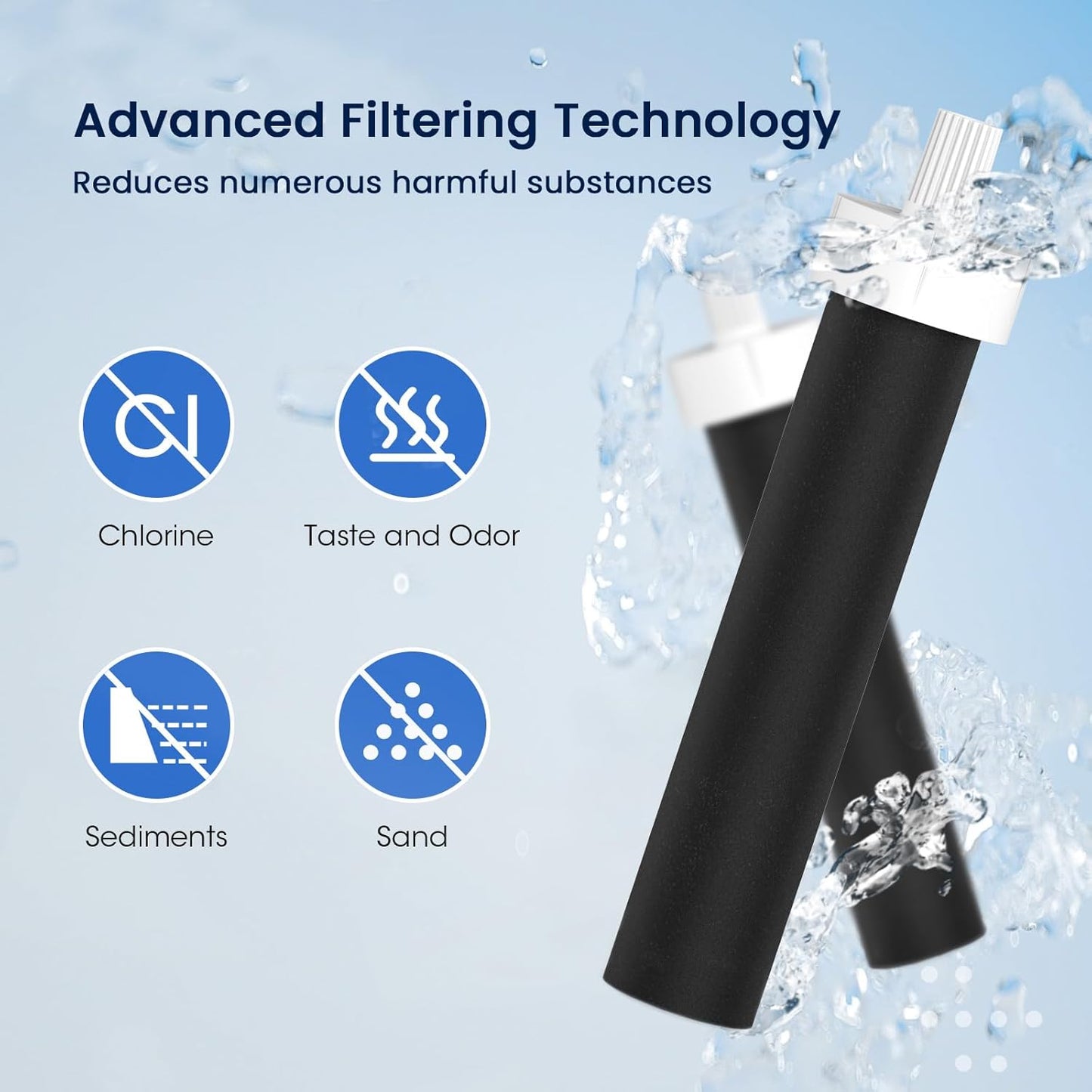 4-Pack Glacier Fresh Water Bottle Filters for Brita BB06, Brita Hard Sided, Sport - Replacement Filters