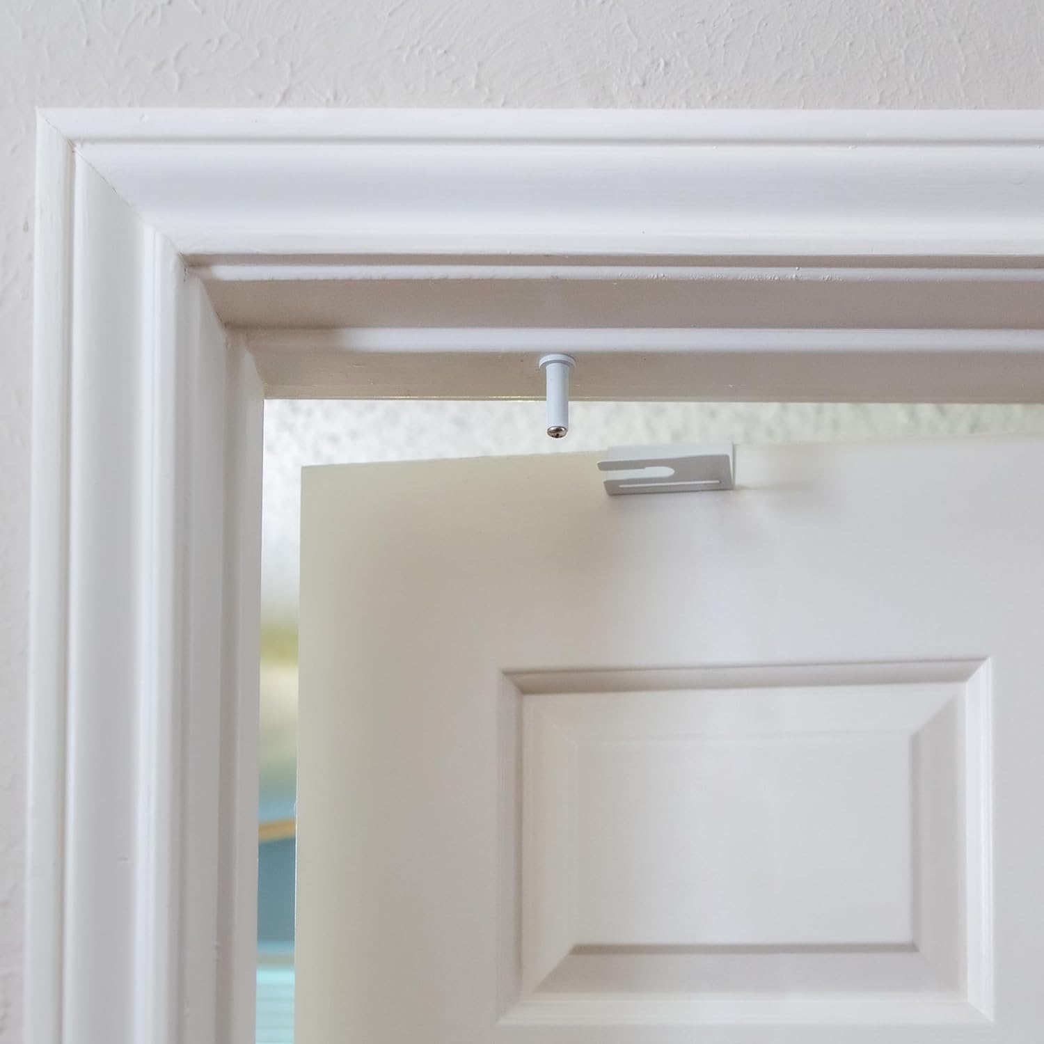 4 Pack GlideLok Child Safety Door Top Lock - Interior & Exterior Metal Access Lock - Dual-Sided Child Proof Lock