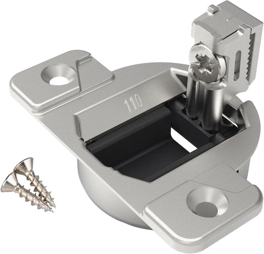 4 Pack Holdly Replacement Cabinet Door Hinges for Blum 33.3600 - 110 Degree Opening - Compact 33 Screw On Face Frame Hinges - Includes Screws (Mounting Plate Not Included)